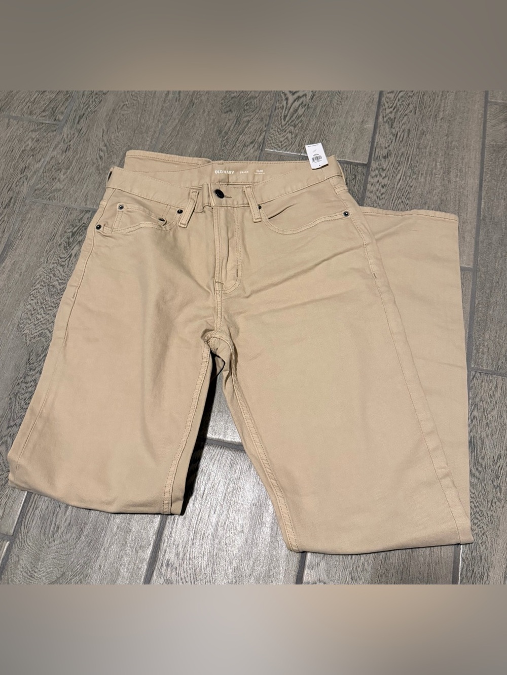 Old Navy Tan Men’s Khaki Pants - Picture 2 of 2